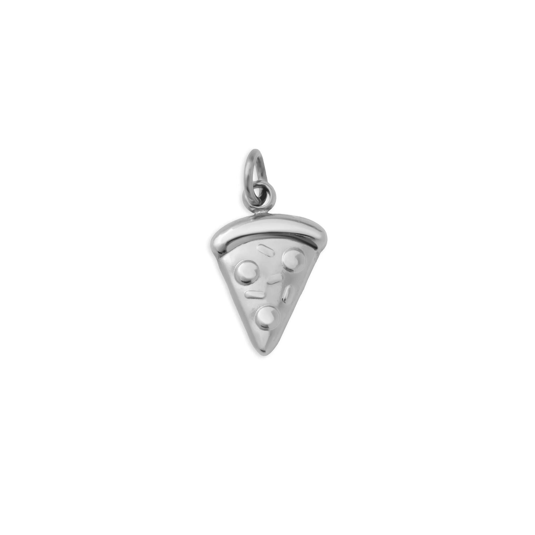 Gold Pizza Charm - 18K Gold PVD Stainless Steel Enamel Pendant Accessory - Charms | Sunflower Soul Boutique