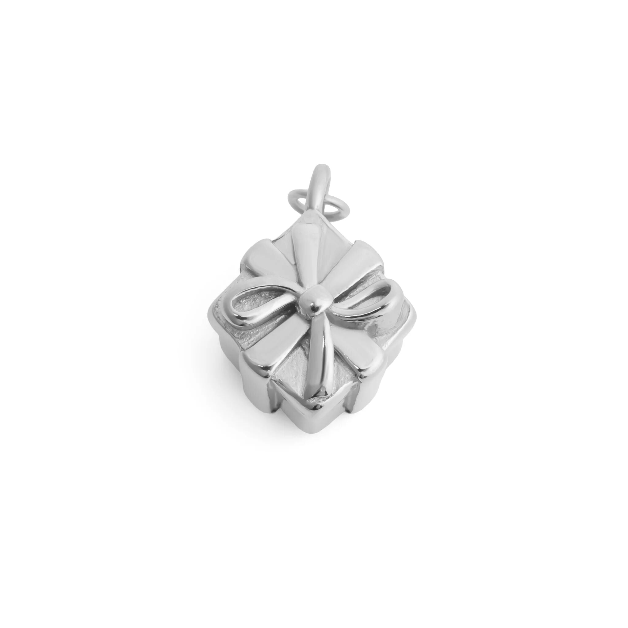 Gold Present Charm – 18K Gold Charm with Lobster Claw Clasp | Polished Finish Pendant - Charms | Sunflower Soul Boutique