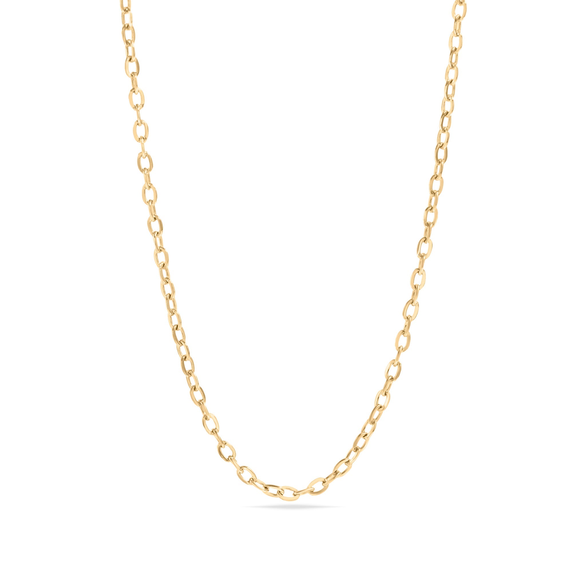 Gold PVD Necklace - 18K Gold Jewelry Stainless Steel Loop Chain Scratch Resistant - Necklaces | Sunflower Soul Boutique