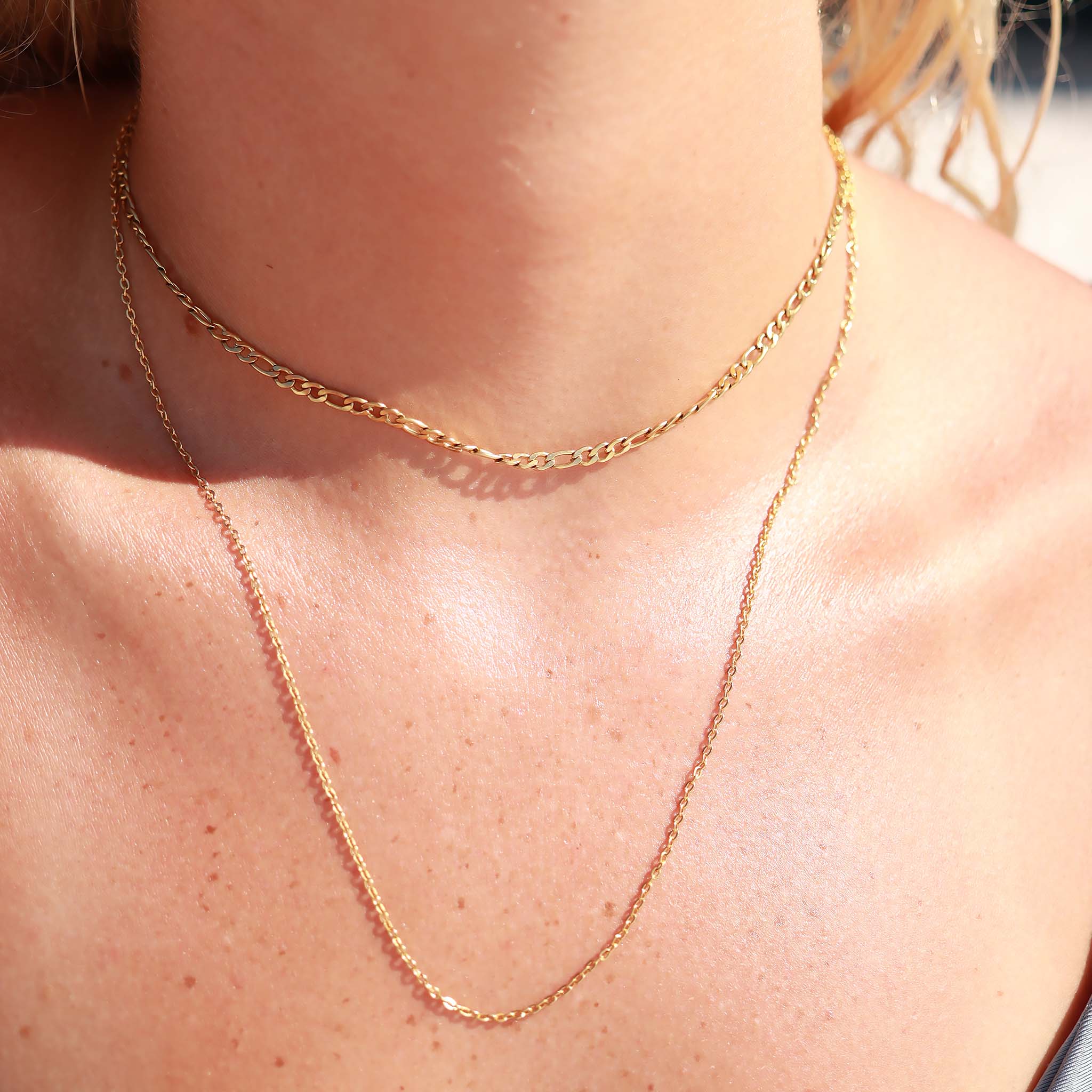 Gold PVD Necklace - 18K Gold Jewelry Stainless Steel Loop Chain Scratch Resistant - Necklaces | Sunflower Soul Boutique