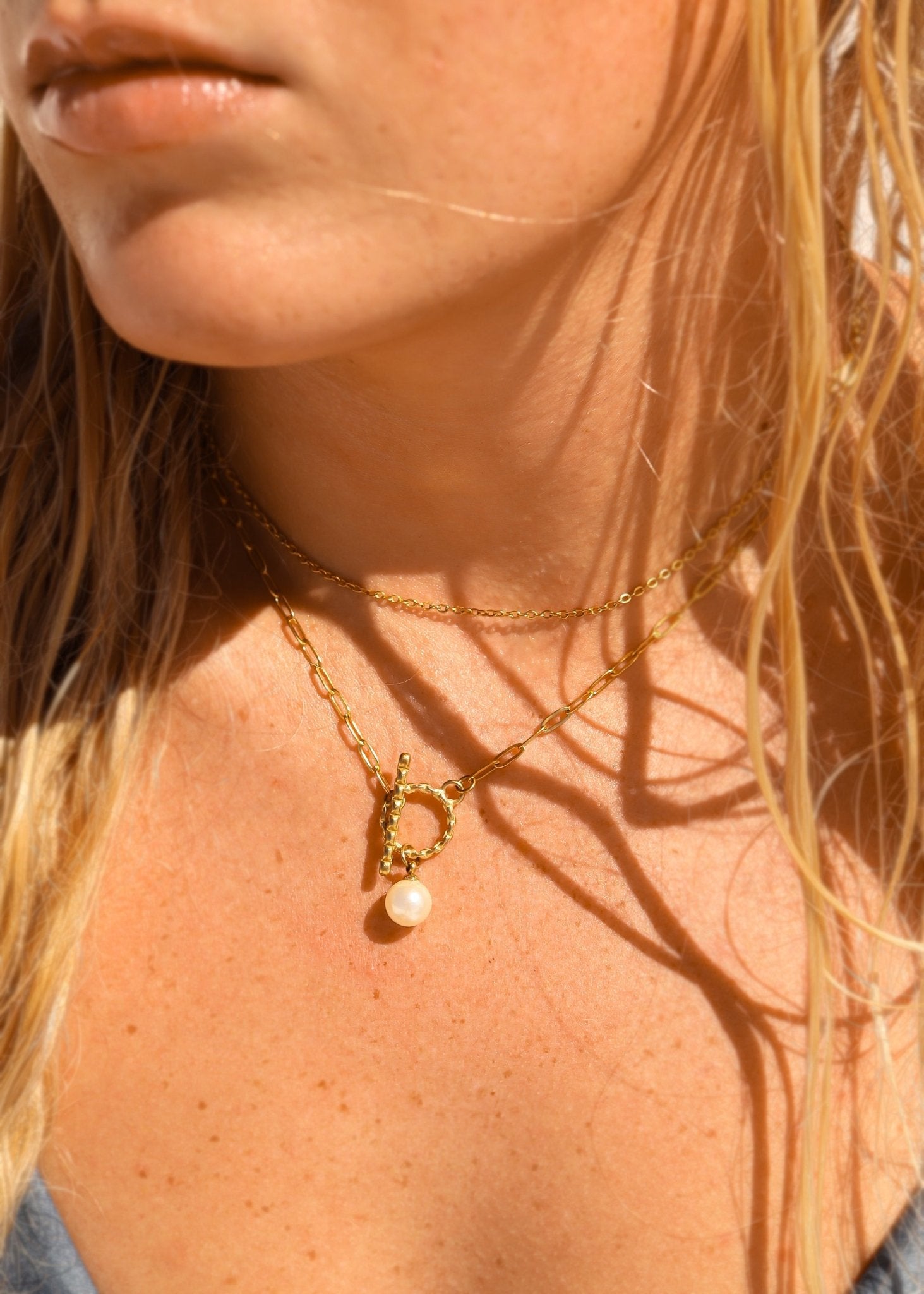 Gold PVD Necklace - 18K Gold Jewelry Stainless Steel Loop Chain Scratch Resistant - Necklaces | Sunflower Soul Boutique