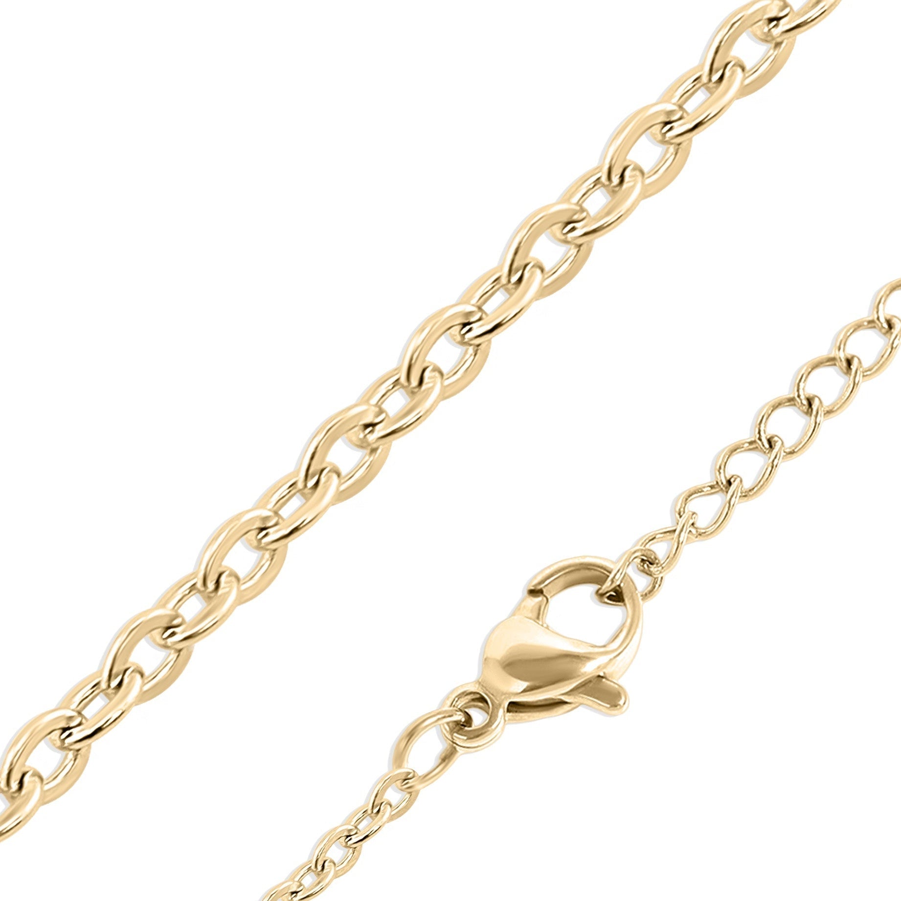 Gold PVD Necklace - 18K Gold Jewelry Stainless Steel Loop Chain Scratch Resistant - Necklaces | Sunflower Soul Boutique