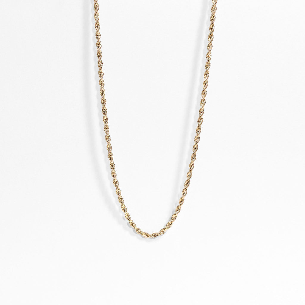 Gold Rope Chain Necklace – Lightweight 18K Stainless Steel Durable Jewelry - Chain | Sunflower Soul Boutique