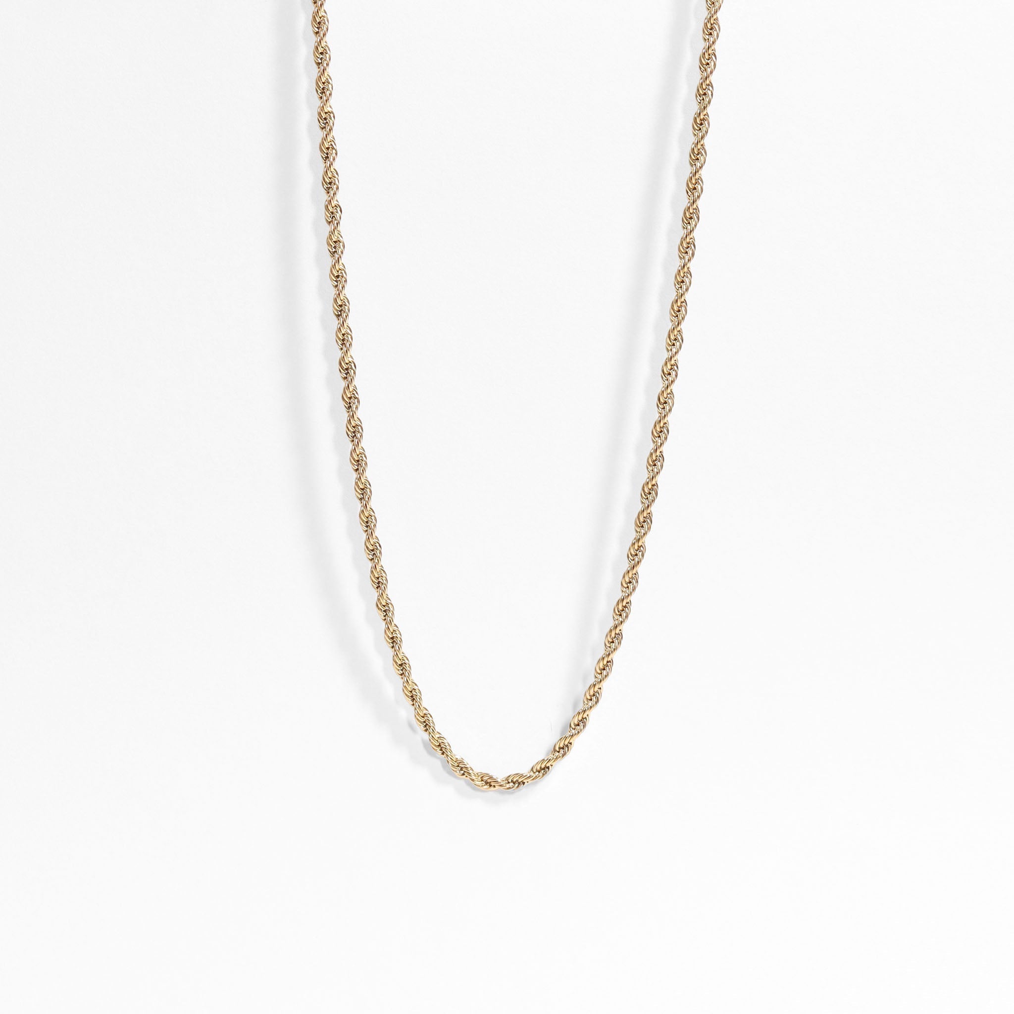 Gold Rope Chain Necklace – Lightweight 18K Stainless Steel Durable Jewelry - Chain | Sunflower Soul Boutique