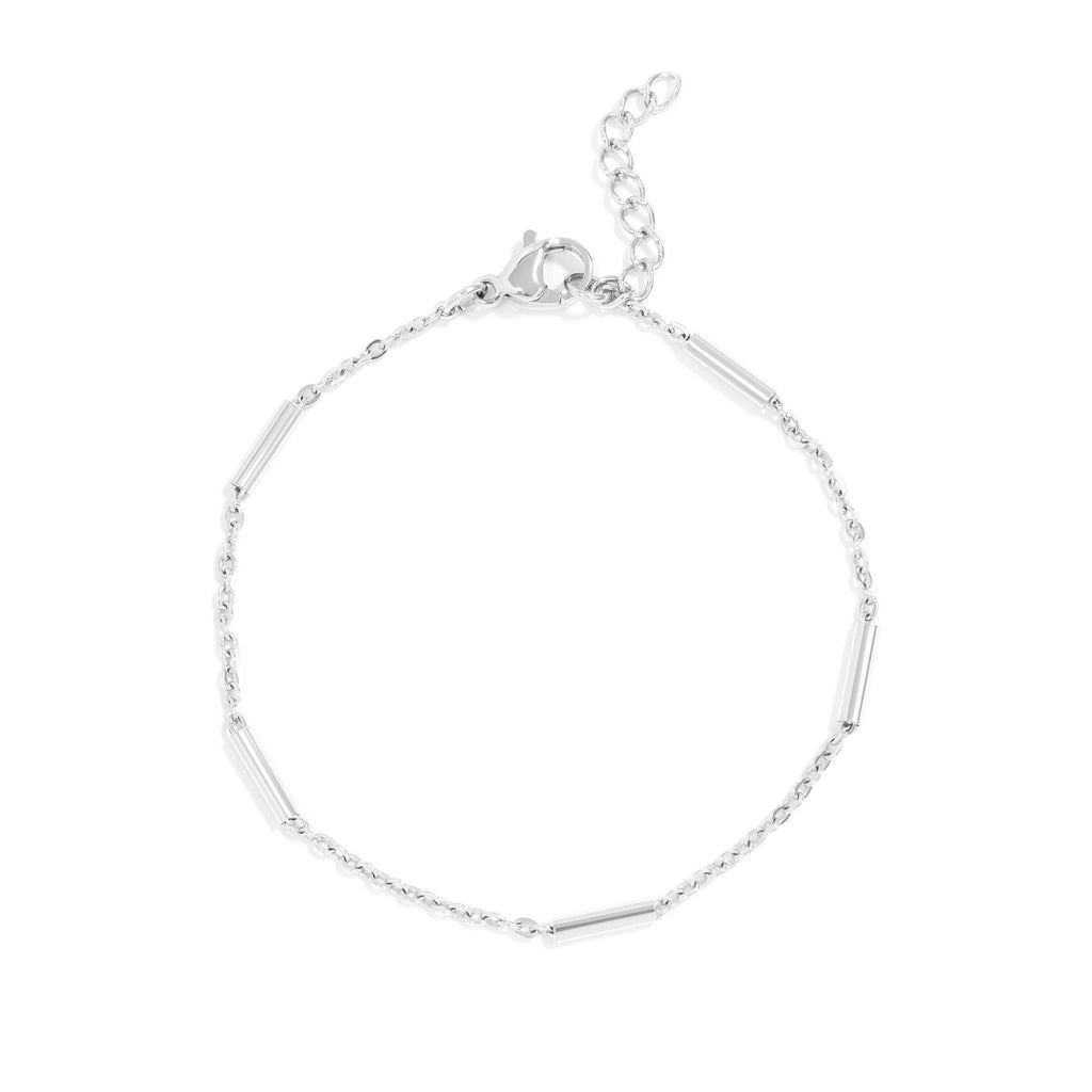 Gold Satellite Chain Bracelet – Lightweight 18K Gold Bar Chain, Hypoallergenic & Durable - Bracelets | Sunflower Soul Boutique