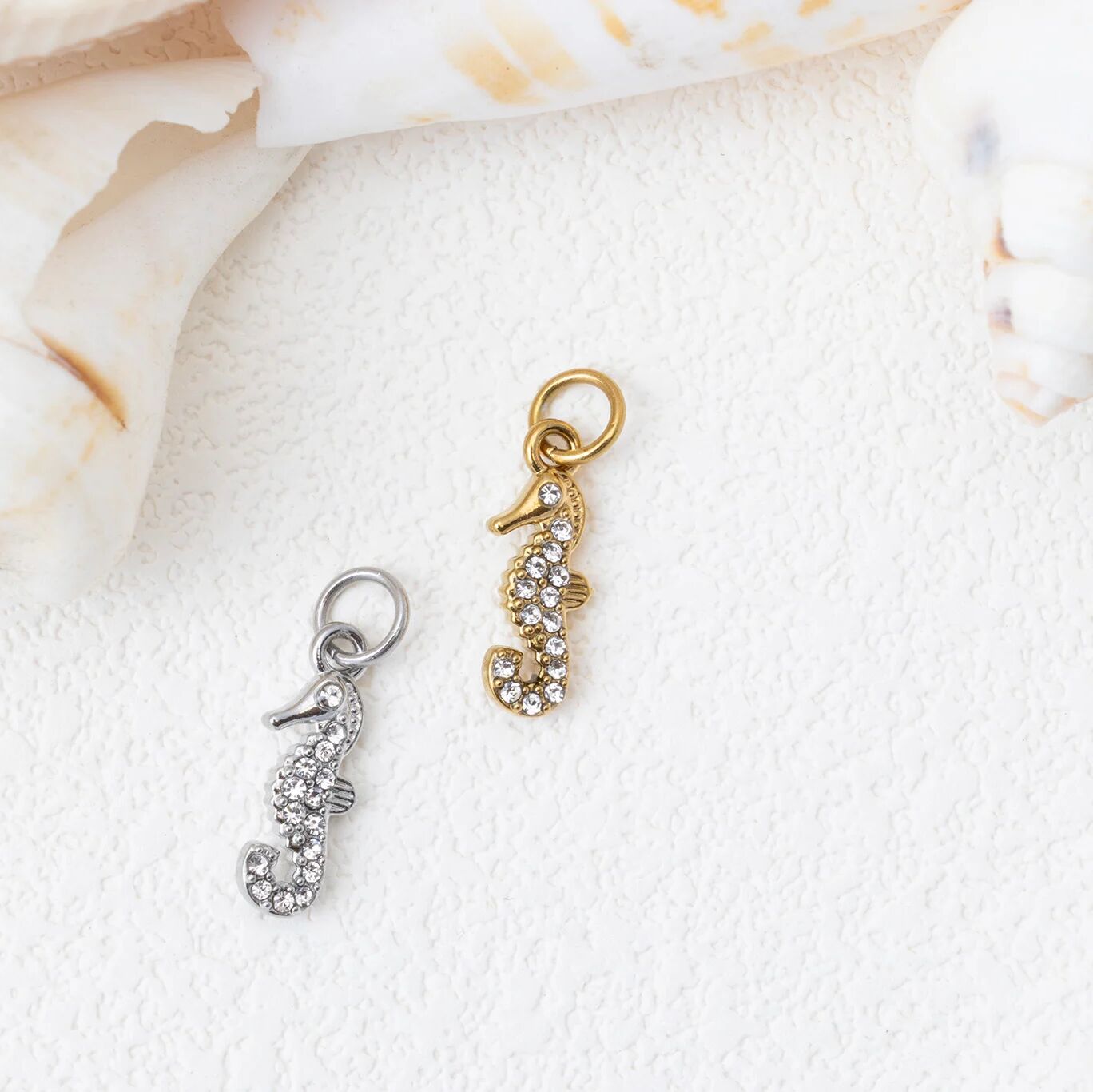 Gold Seahorse Charm – 18K Gold Plating | Tarnish Resistant Ocean Jewelry - Charms | Sunflower Soul Boutique