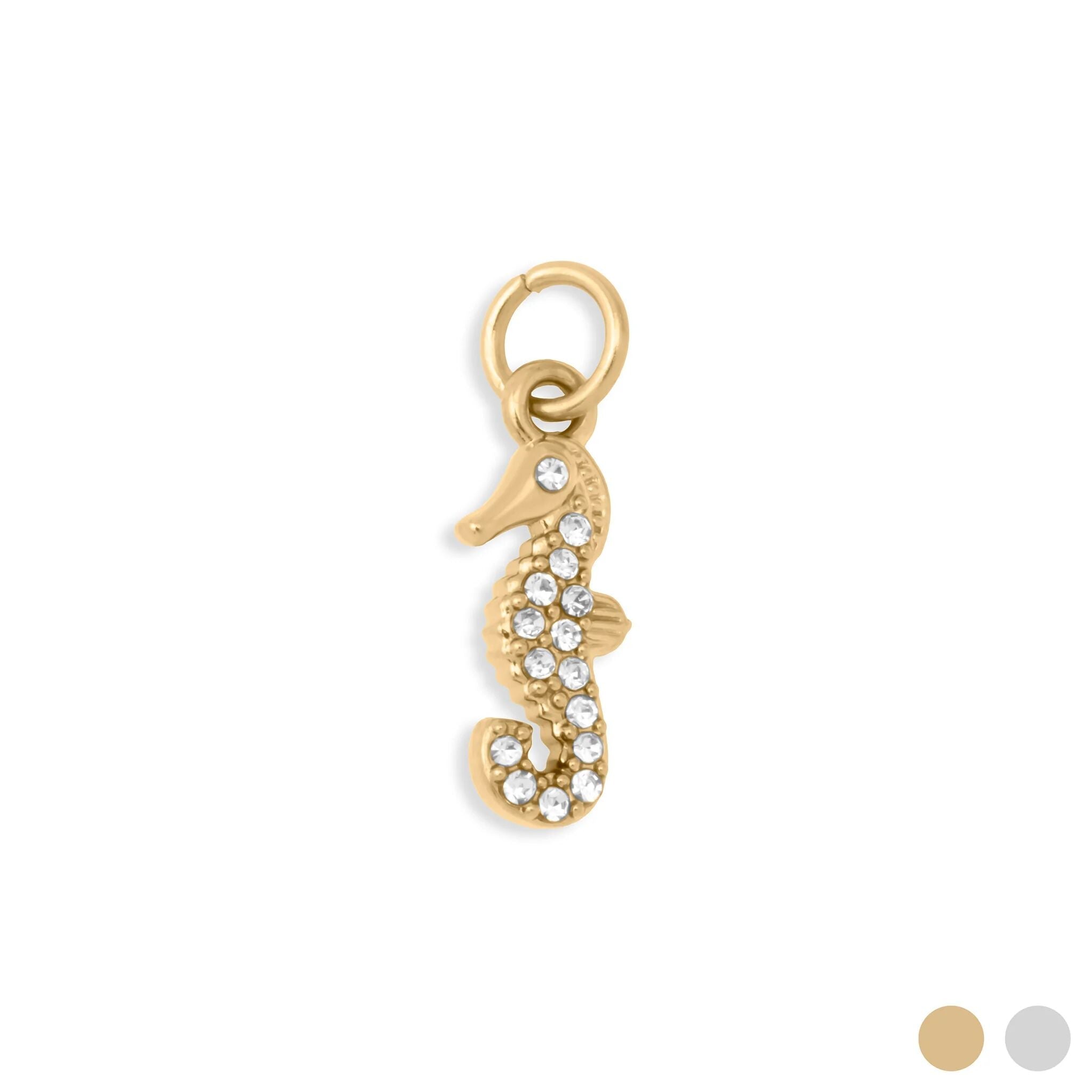 Gold Seahorse Charm – 18K Gold Plating | Tarnish Resistant Ocean Jewelry - Charms | Sunflower Soul Boutique