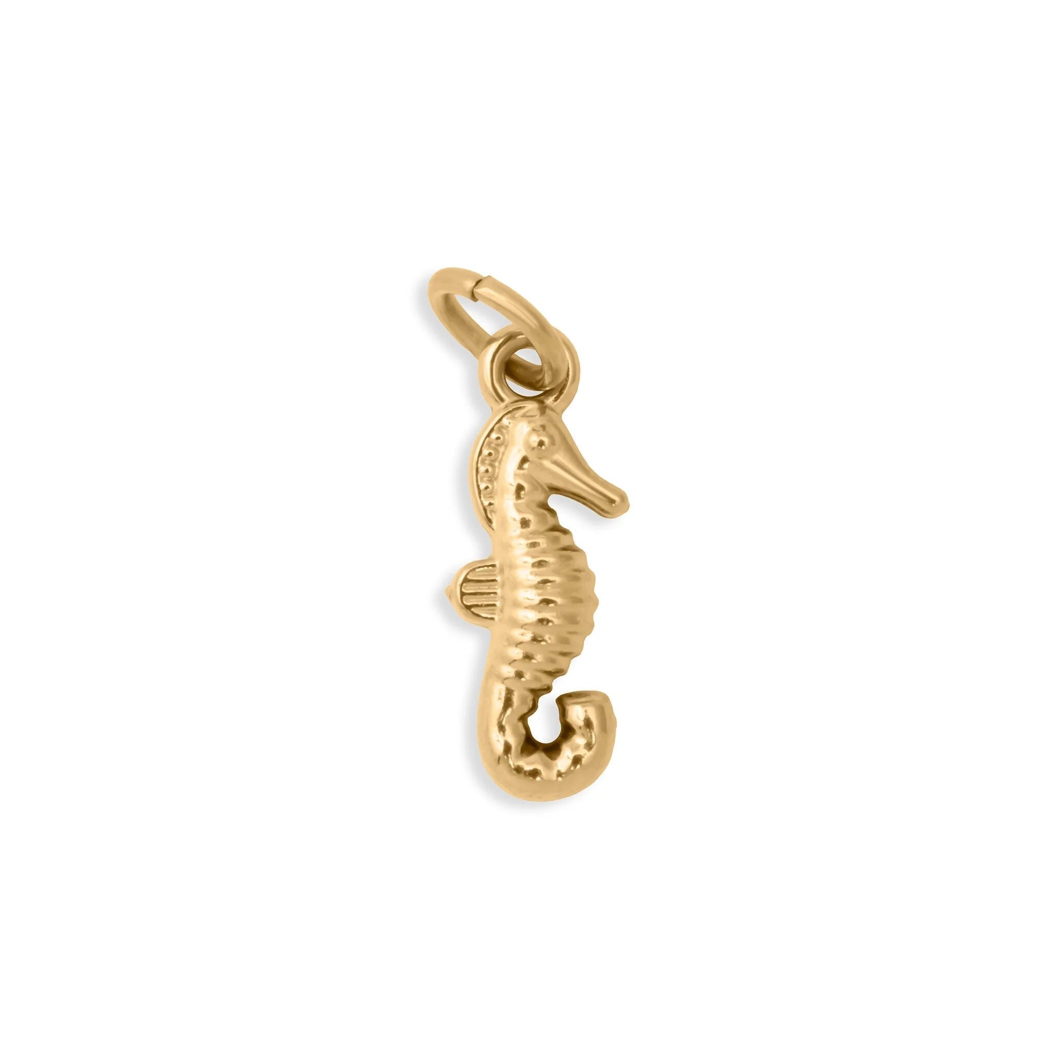 Gold Seahorse Charm – 18K Gold Plating | Tarnish Resistant Ocean Jewelry - Charms | Sunflower Soul Boutique