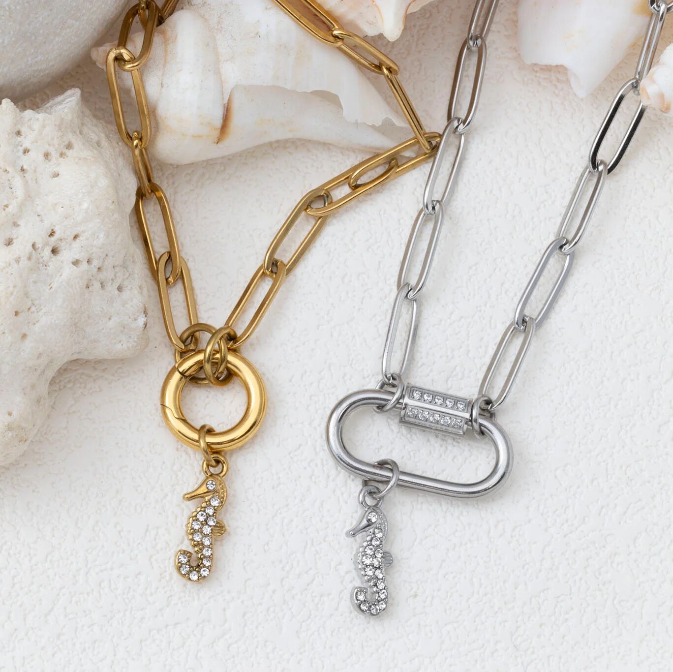 Gold Seahorse Charm – 18K Gold Plating | Tarnish Resistant Ocean Jewelry - Charms | Sunflower Soul Boutique
