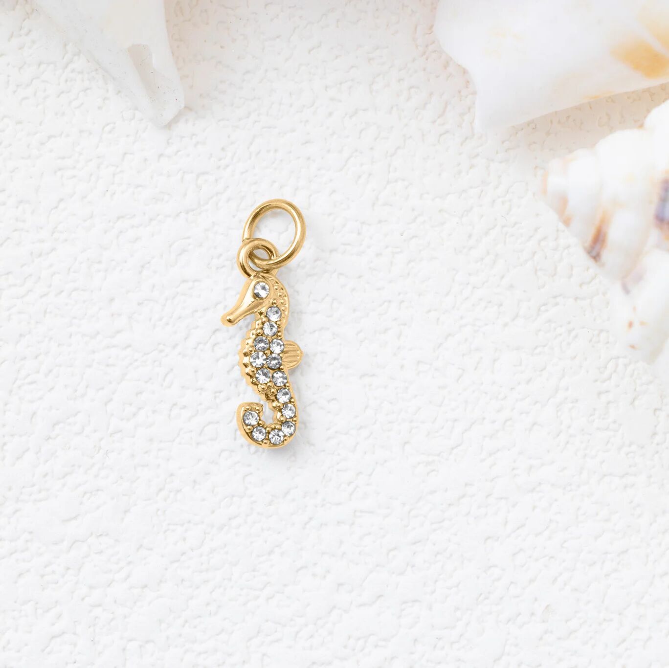 Gold Seahorse Charm – 18K Gold Plating | Tarnish Resistant Ocean Jewelry - Charms | Sunflower Soul Boutique