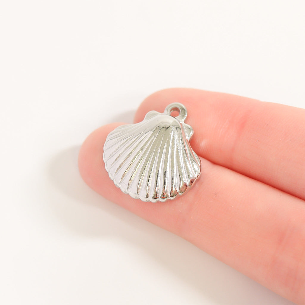 Gold Shell Charm – 18K Gold PVD Coated Stainless Steel Pendant Accessory - charm | Sunflower Soul Boutique