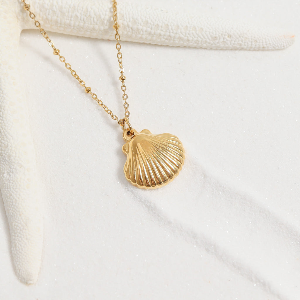 Gold Shell Charm – 18K Gold PVD Coated Stainless Steel Pendant Accessory - charm | Sunflower Soul Boutique
