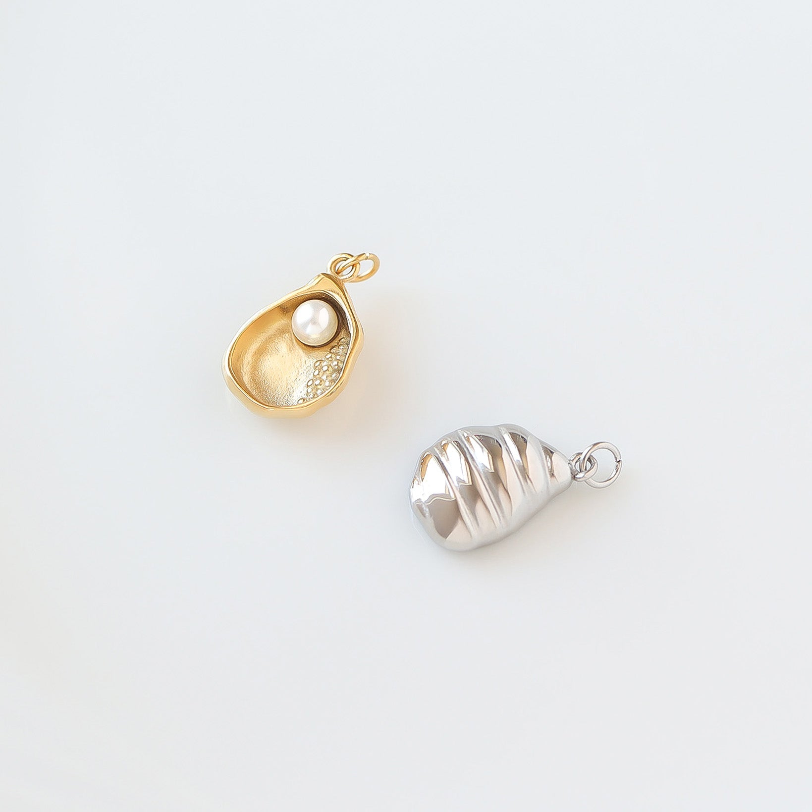 Gold Shell Charm – 18K Gold PVD Pearl Pendant | Waterproof Stainless Steel Jewelry - charm | Sunflower Soul Boutique
