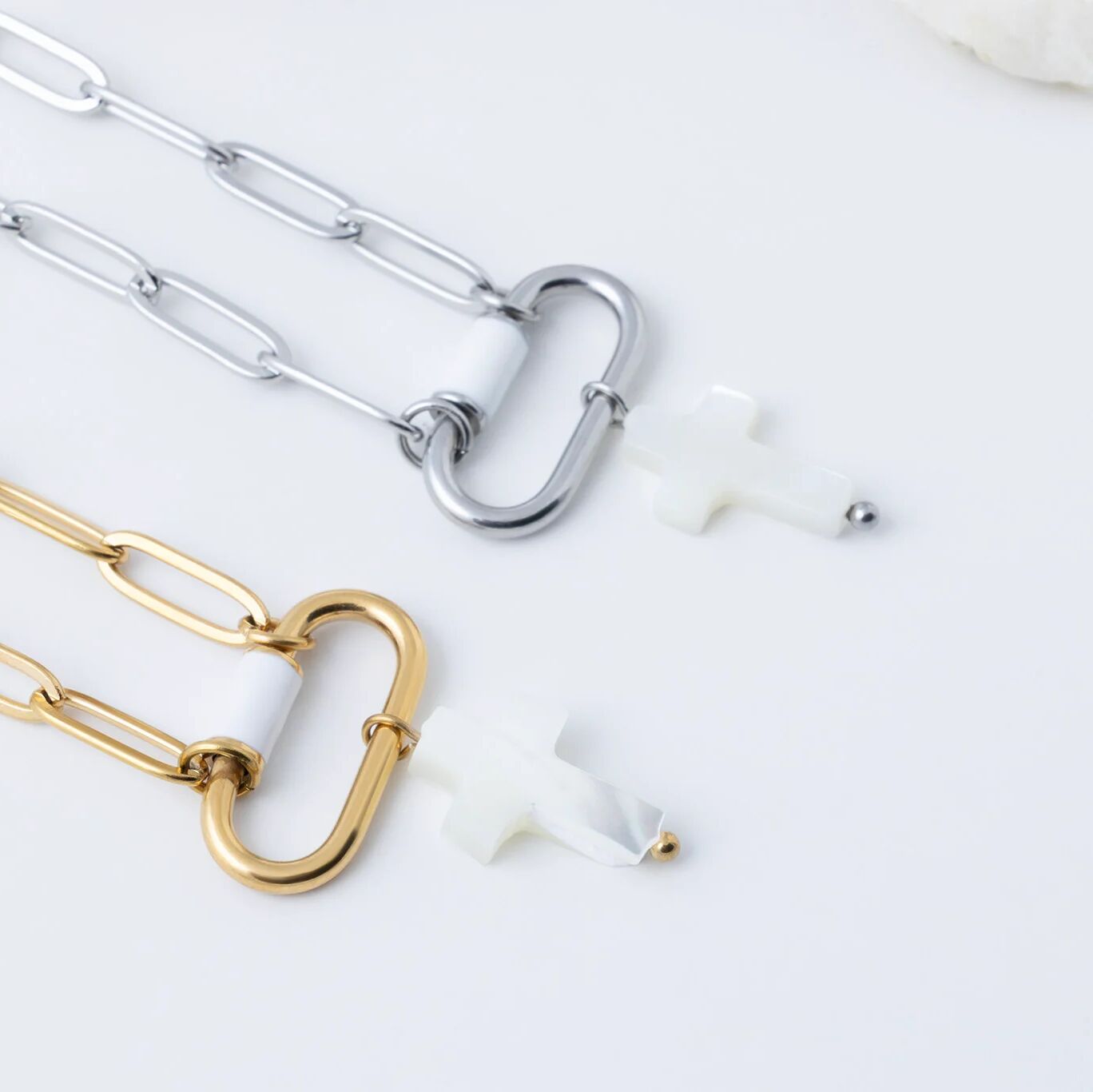 Gold Shell Cross Charm – 18K PVD Gold Finish | Tarnish Resistant Faith Jewelry - Charms | Sunflower Soul Boutique