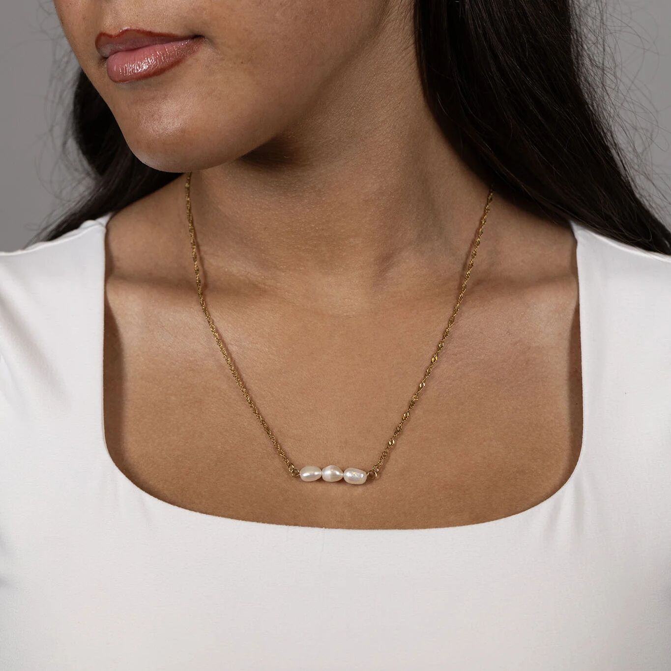 Gold Singapore Chain 18K Gold Necklace | Sparkling Stainless Steel Split Chain - Necklaces | Sunflower Soul Boutique