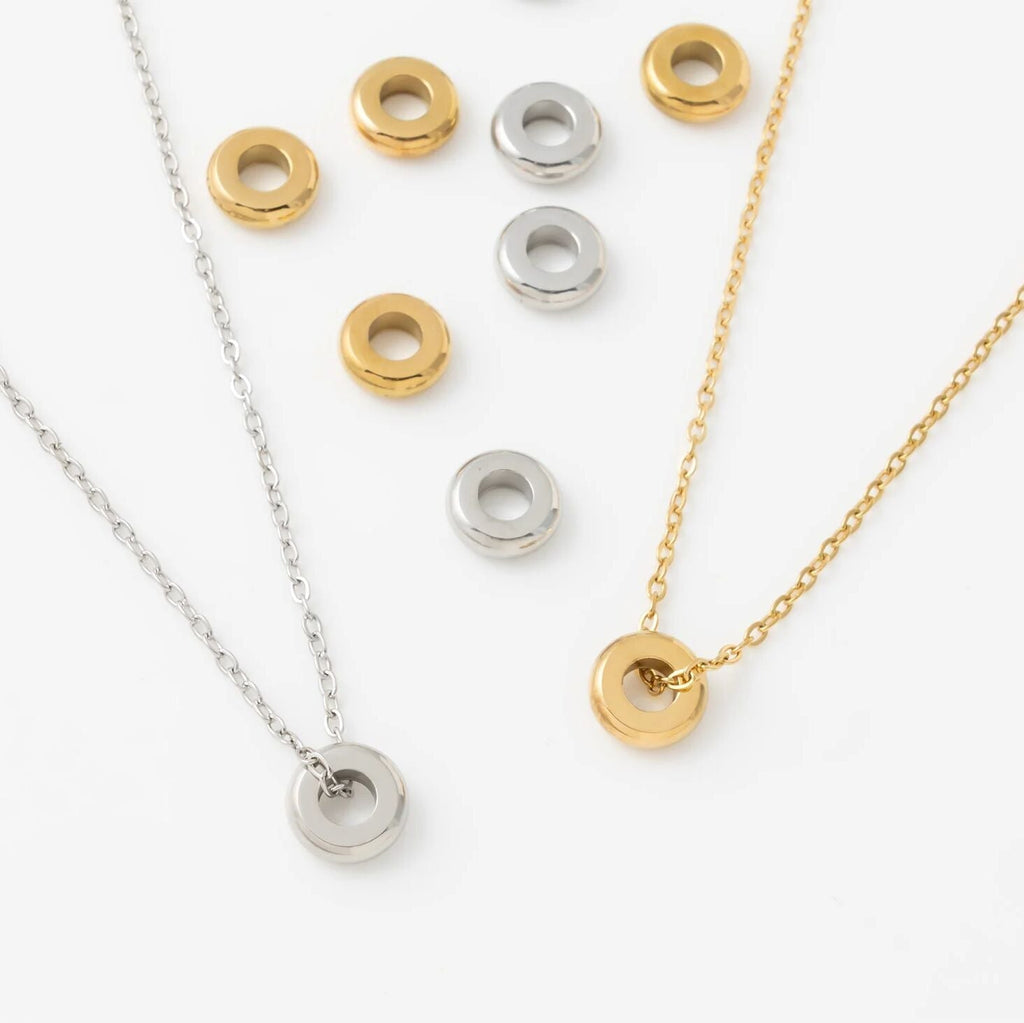 Gold Spacer Bead – 18K Gold Finish Round Spacer for Custom Bracelets - Charms | Sunflower Soul Boutique
