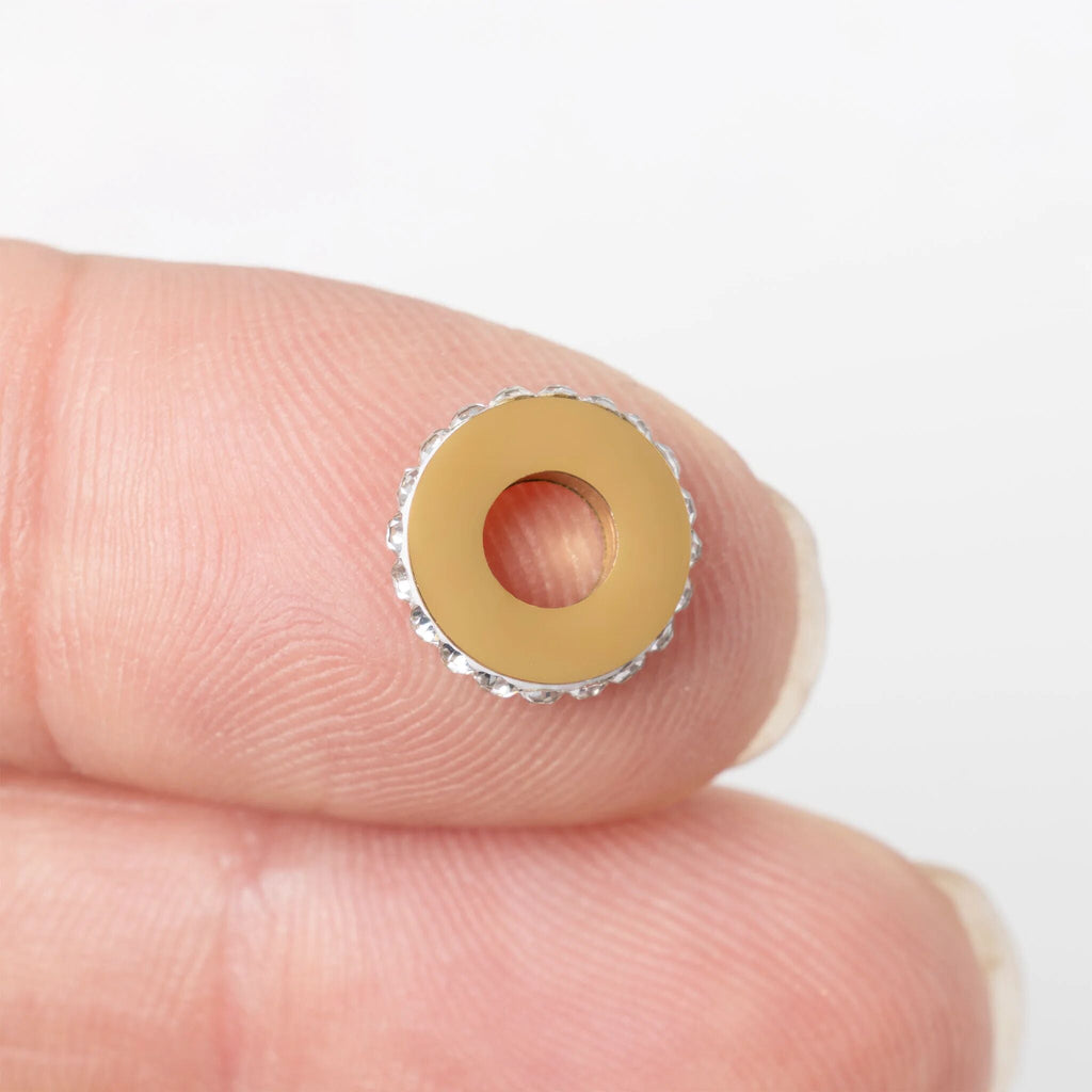 Gold Spacer Bead – Tarnish Resistant PVD Coated Stone Spacer For Charm Bracelets - Charms | Sunflower Soul Boutique