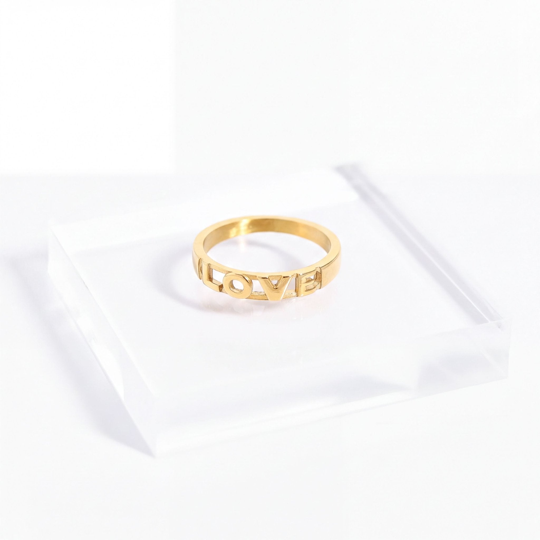 Gold Stacking Ring – 18K Gold Stainless Steel Love Band | Hypoallergenic & Waterproof - Ring | Sunflower Soul Boutique