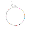Gold Stainless Steel Bracelet – 18K Multi Color Confetti Enamel Jewelry - Bracelets | Sunflower Soul Boutique