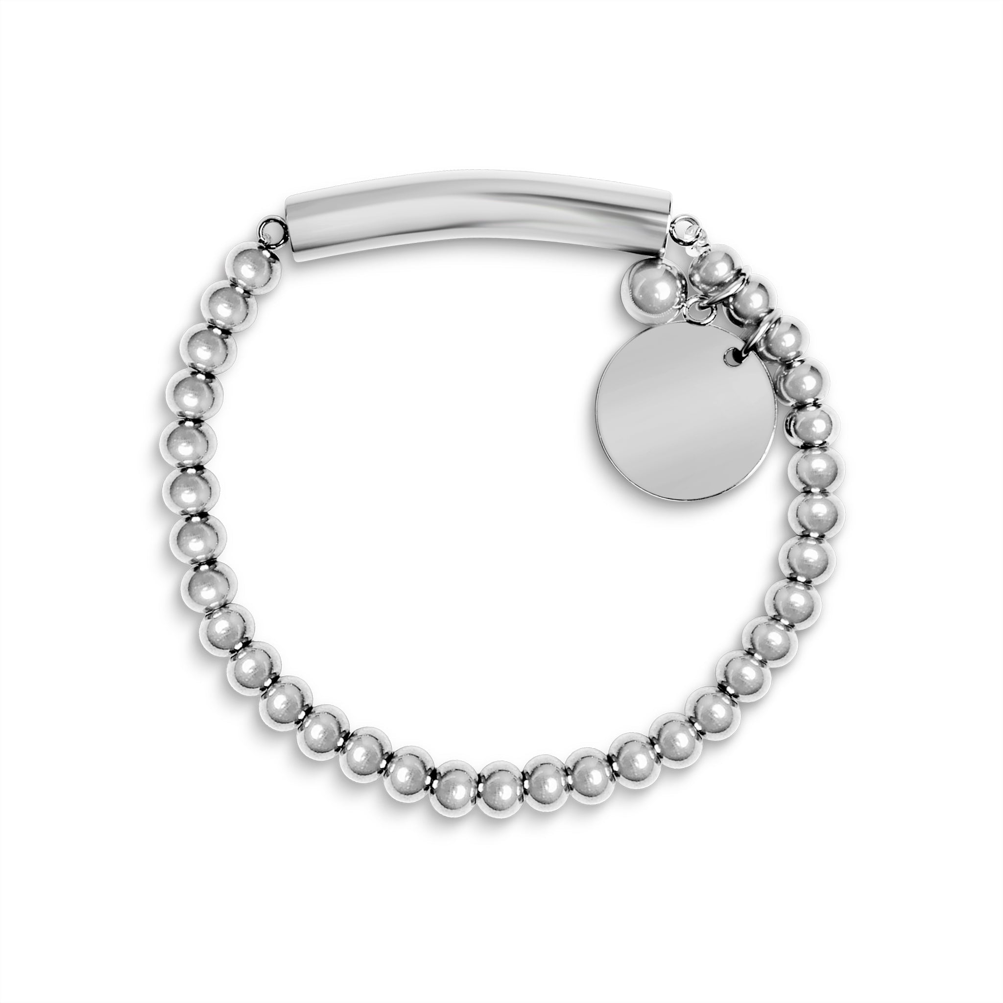 Gold Stainless Steel Bracelet – Beaded Stretch, Adjustable & Engraved Charm Jewelry - Bracelets | Sunflower Soul Boutique