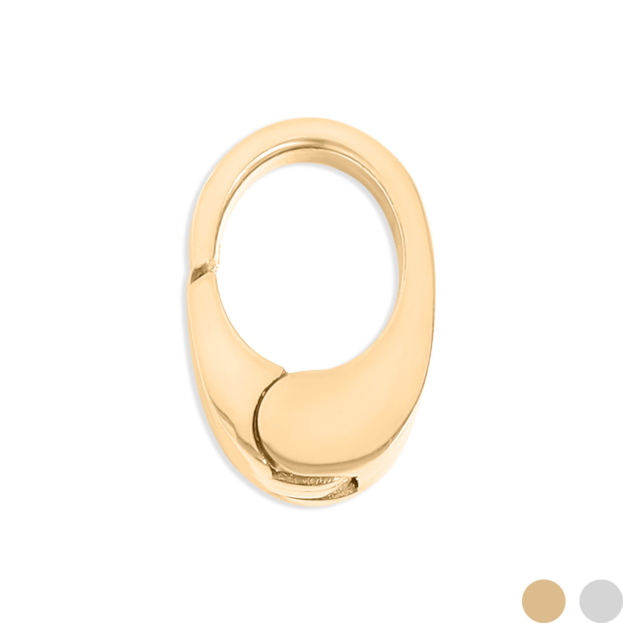 Gold Stainless Steel Carabiner - Mini Oval PVD Gold Coating | Hypoallergenic Jewelry Clasp - Findings | Sunflower Soul Boutique