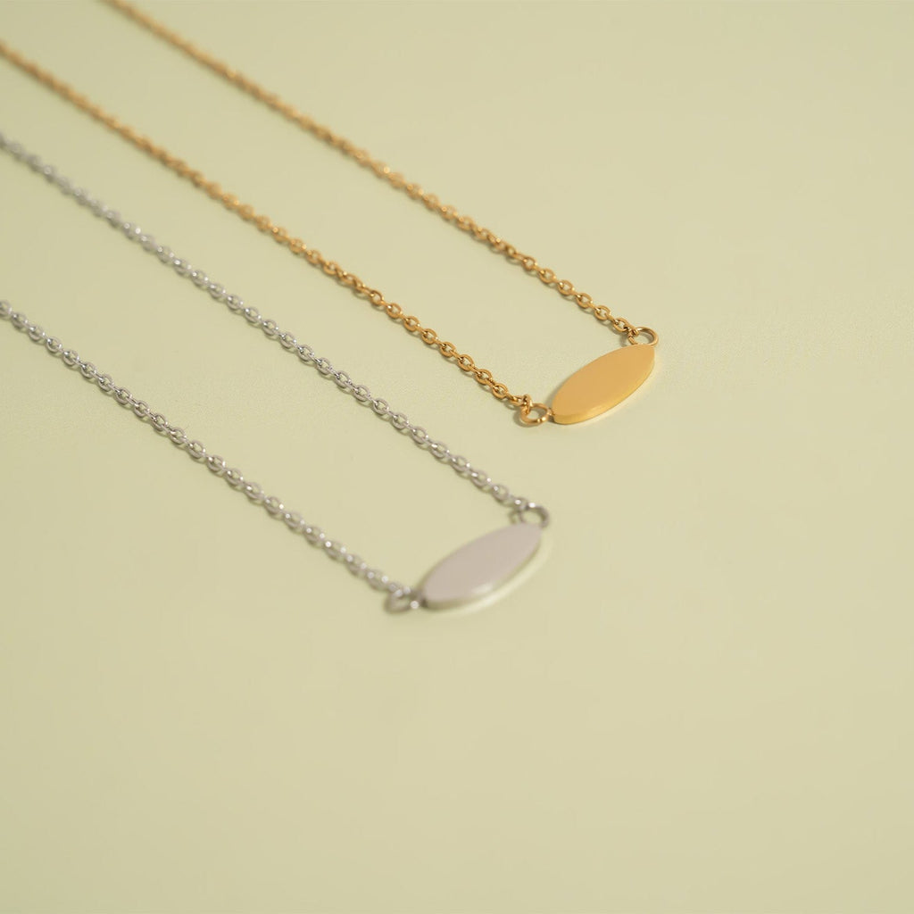 Gold Stainless Steel Necklace – 18K PVD Coated Blank Pendant, Hypoallergenic Jewelry - Necklaces | Sunflower Soul Boutique