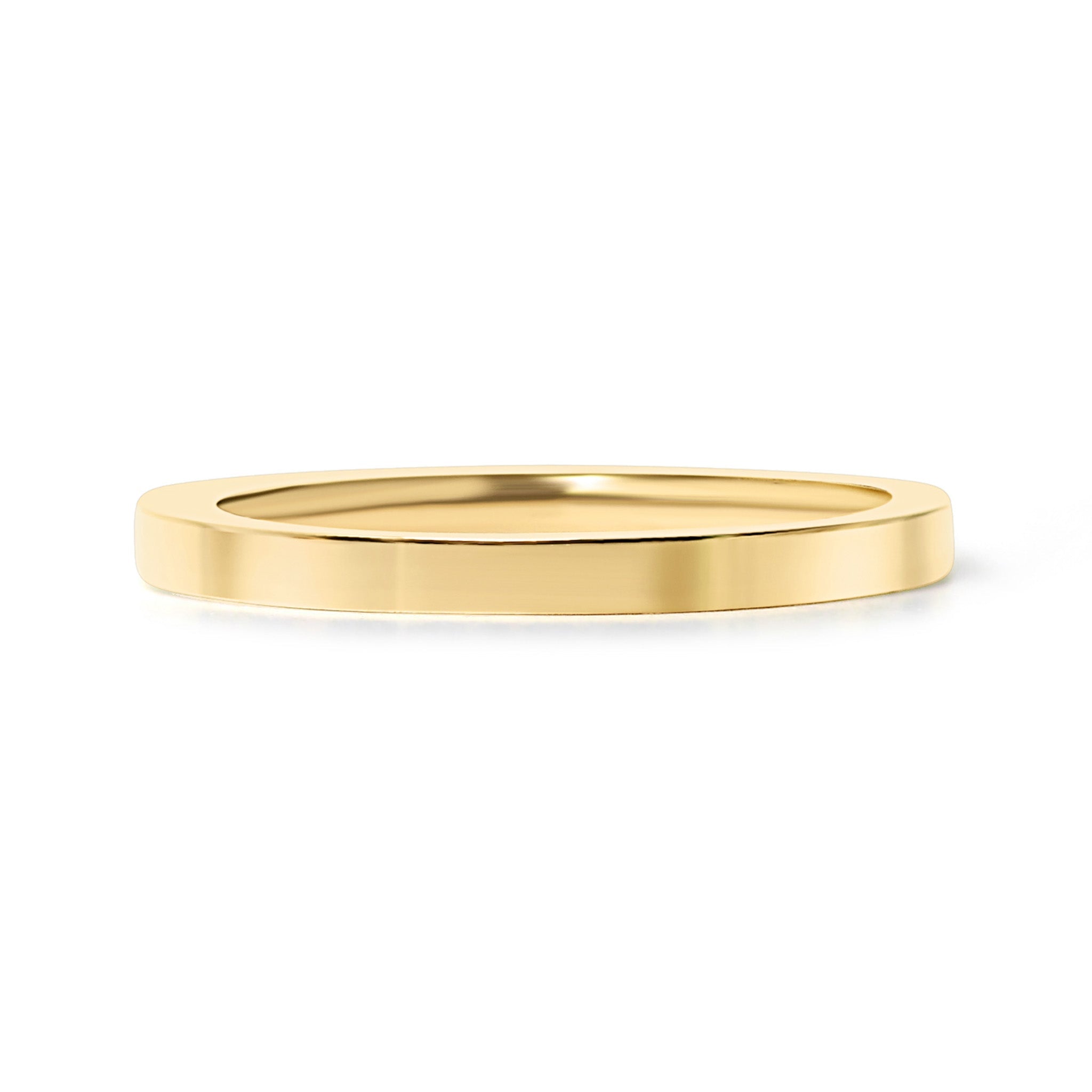 Gold Stainless Steel Ring – 18K PVD Flat Blank Engraving Band, Hypoallergenic Jewelry - Rings | Sunflower Soul Boutique