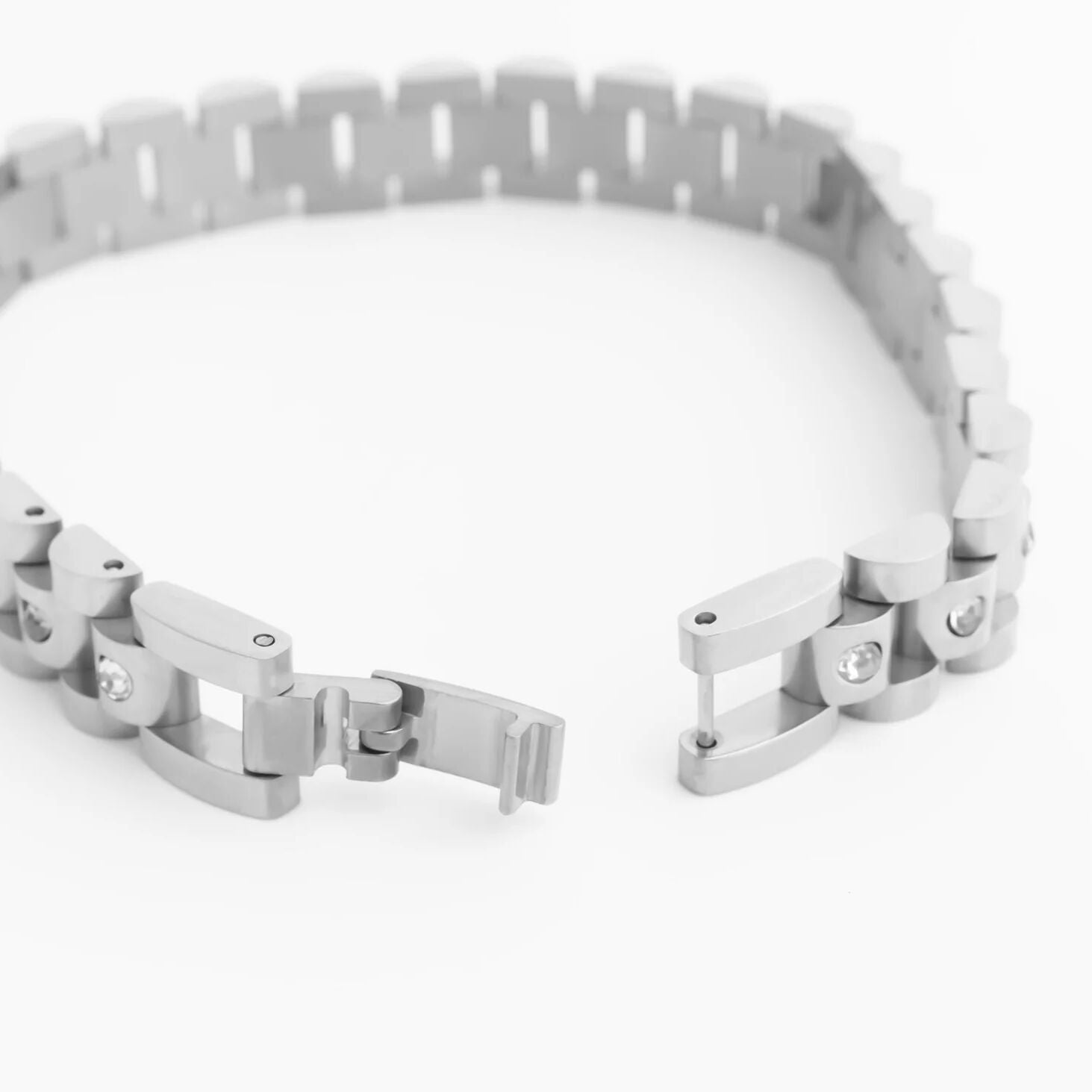 Gold Stainless Steel Watch – Adjustable Link Bracelet With 18K Gold Coating - Bracelets | Sunflower Soul Boutique