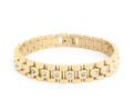 Gold Stainless Steel Watch – Adjustable Link Bracelet With 18K Gold Coating - Bracelets | Sunflower Soul Boutique