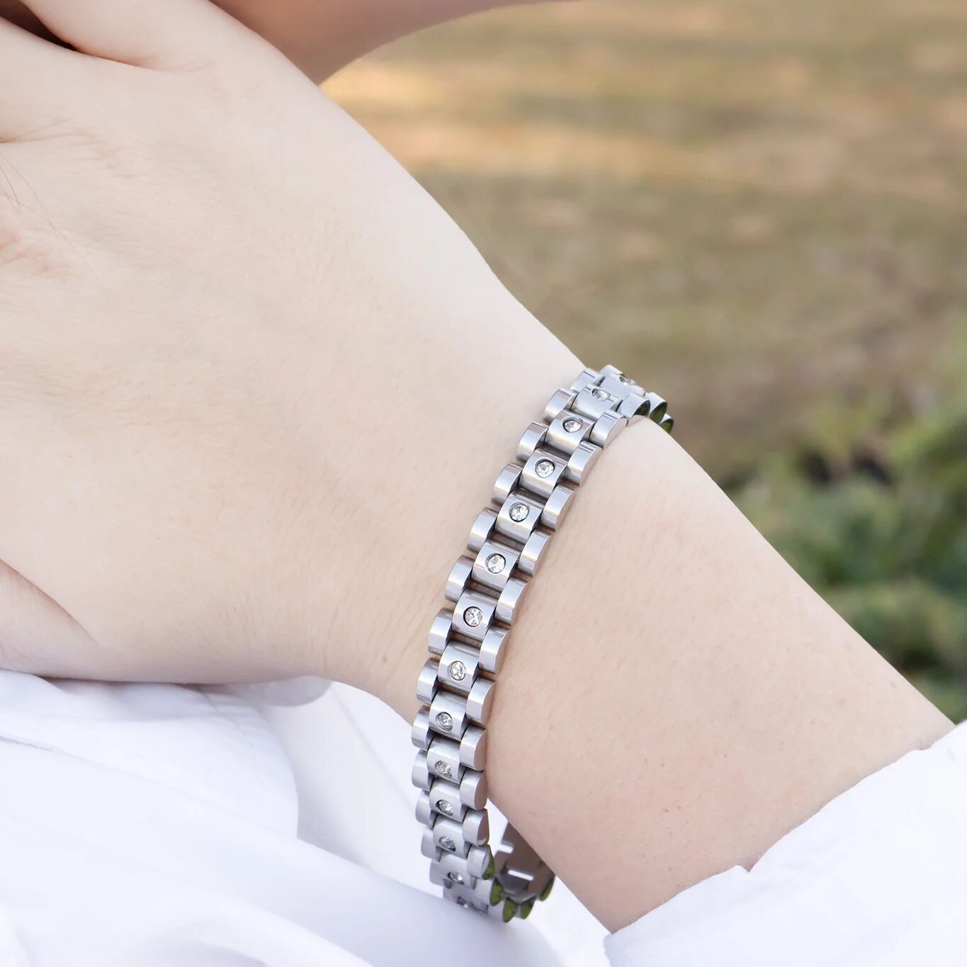 Gold Stainless Steel Watch – Adjustable Link Bracelet With 18K Gold Coating - Bracelets | Sunflower Soul Boutique
