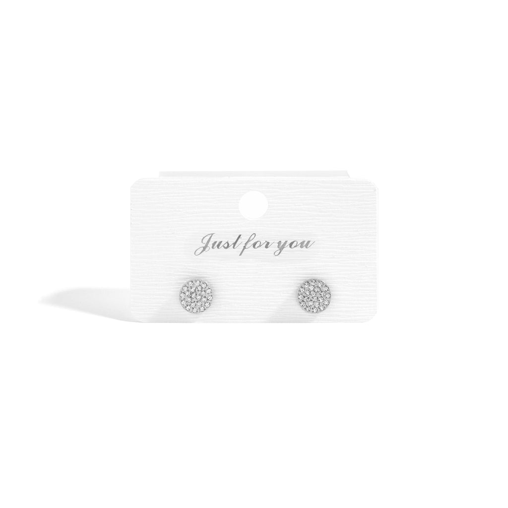 Gold Stud Earrings – 18K Gold Plating | Stainless Steel Pave Stone Studs - Earring | Sunflower Soul Boutique