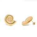 Gold Stud Earrings – Nautilus Shell Stainless Steel Hypoallergenic Studs - Earring | Sunflower Soul Boutique