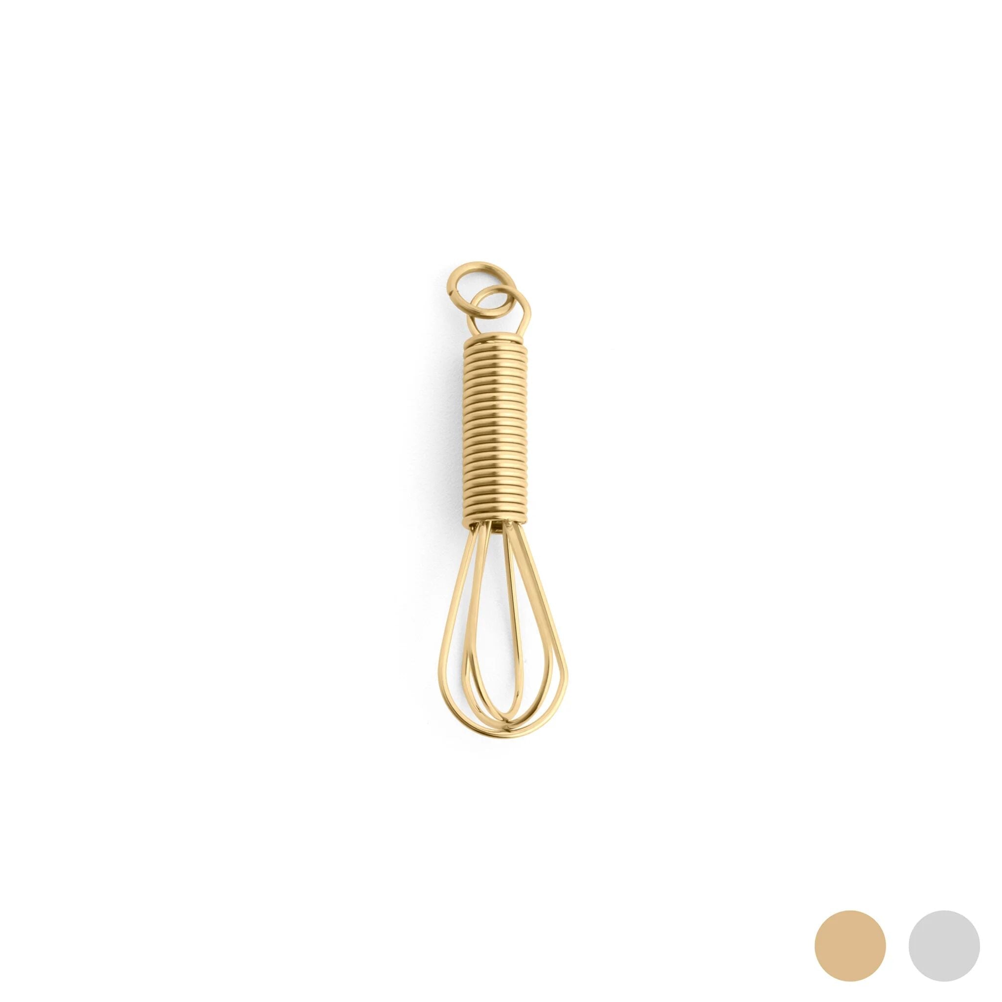 Gold Whisk Charm – 18K Gold Plating Stainless Steel Culinary Accessory Pendant - Charms | Sunflower Soul Boutique