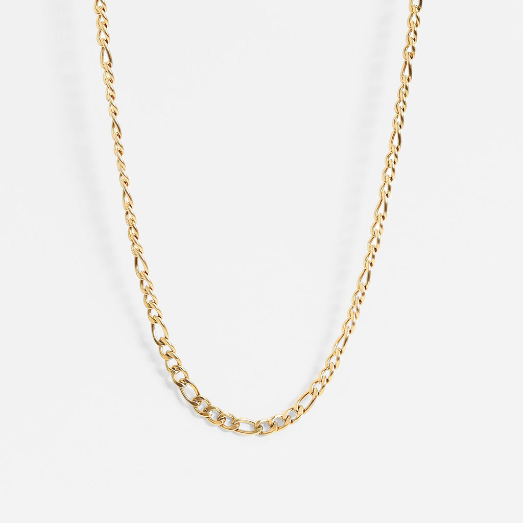 Figaro Chain Necklace – 18K Gold Jewelry | Tarnish Resistant, Waterproof Design