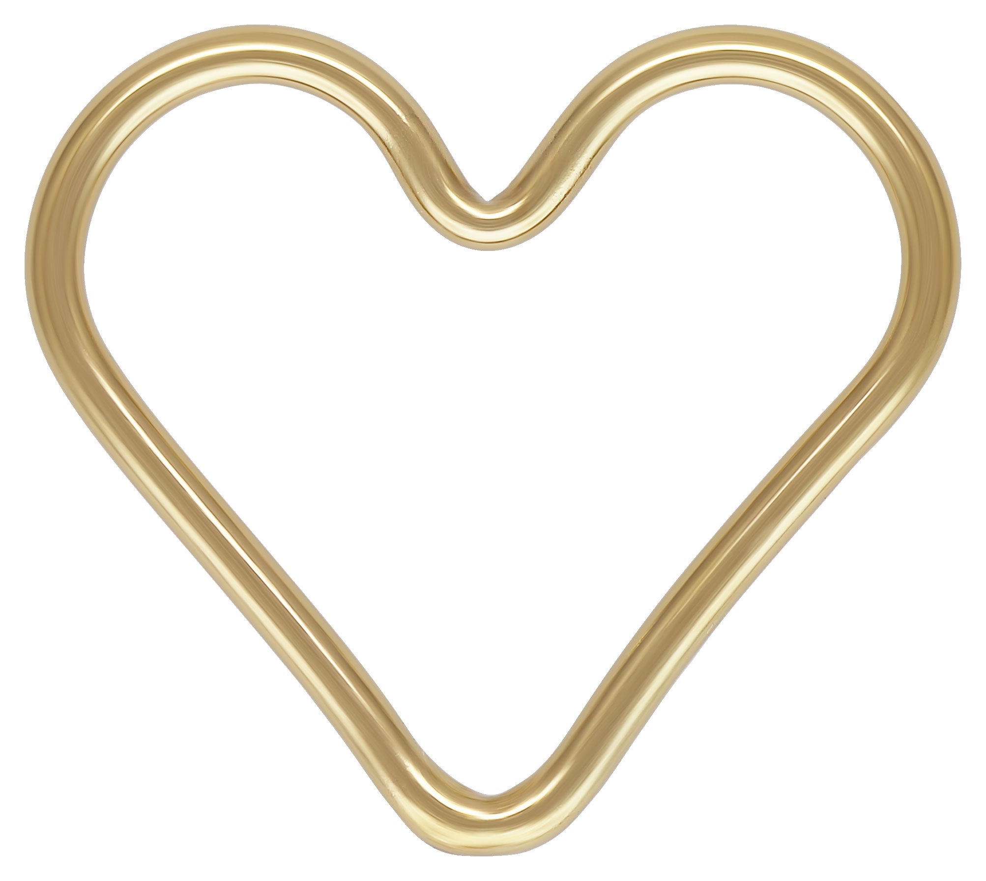 Heart Jump Ring for Permanent Jewelry, Gold-Filled