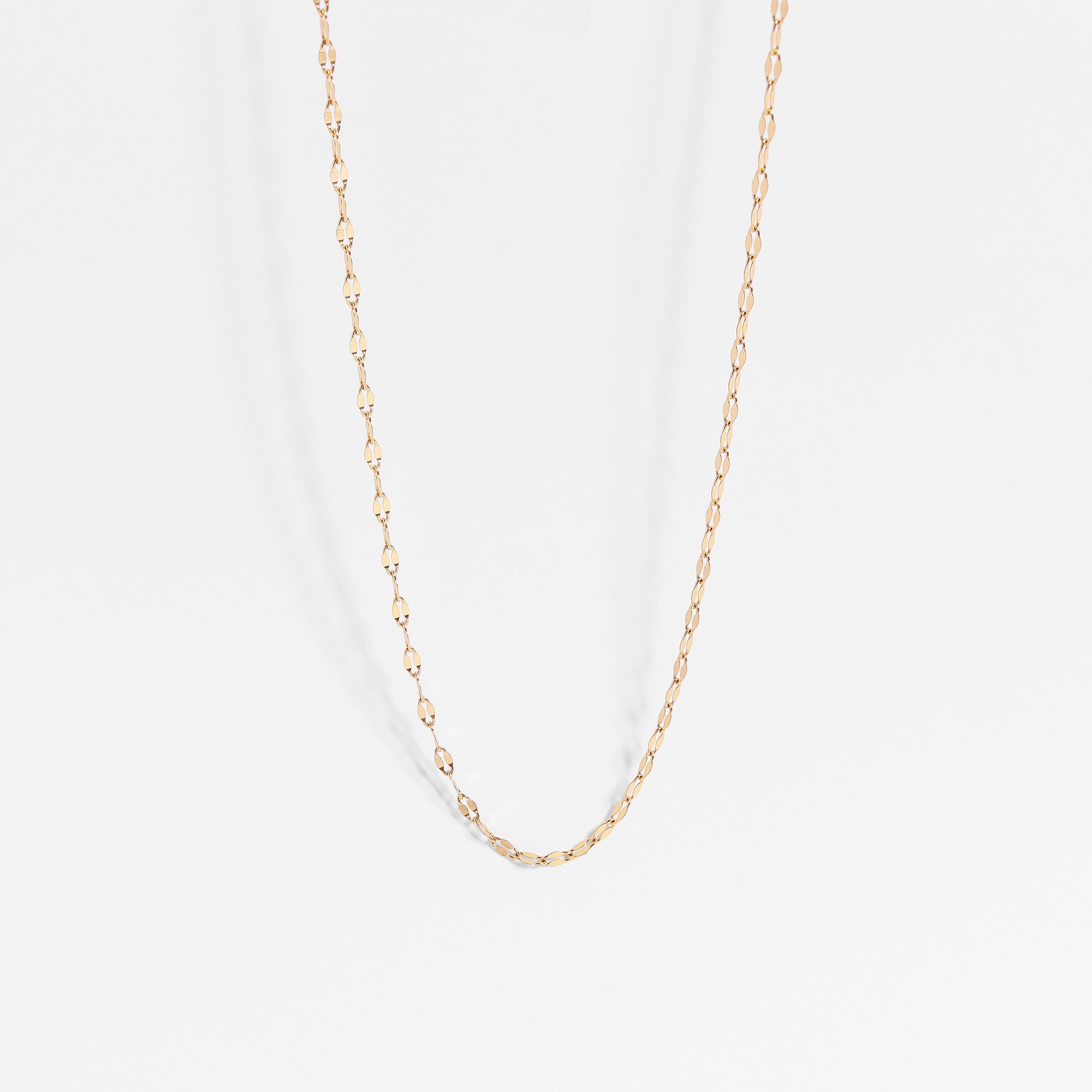 18K Gold PVD Stainless Steel Lip Chain Necklace / CHN9954