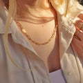 Paperclip Chain Necklace – Minimalist Gold Stainless Steel, Tarnish Resistant Jewelry
