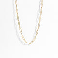 Paperclip Chain Necklace – Minimalist Gold Stainless Steel, Tarnish Resistant Jewelry