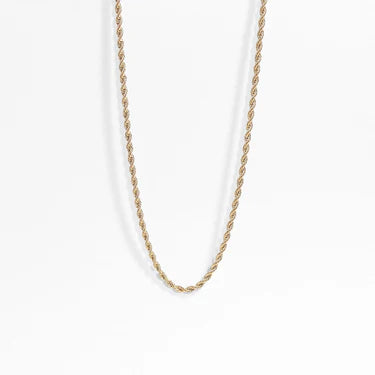 18K Gold PVD Stainless Steel Rope Chain Necklace