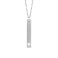 Heart Cutout Necklace – Stainless Steel Vertical Bar Pendant | 18K Gold PVD - Necklaces | Sunflower Soul Boutique