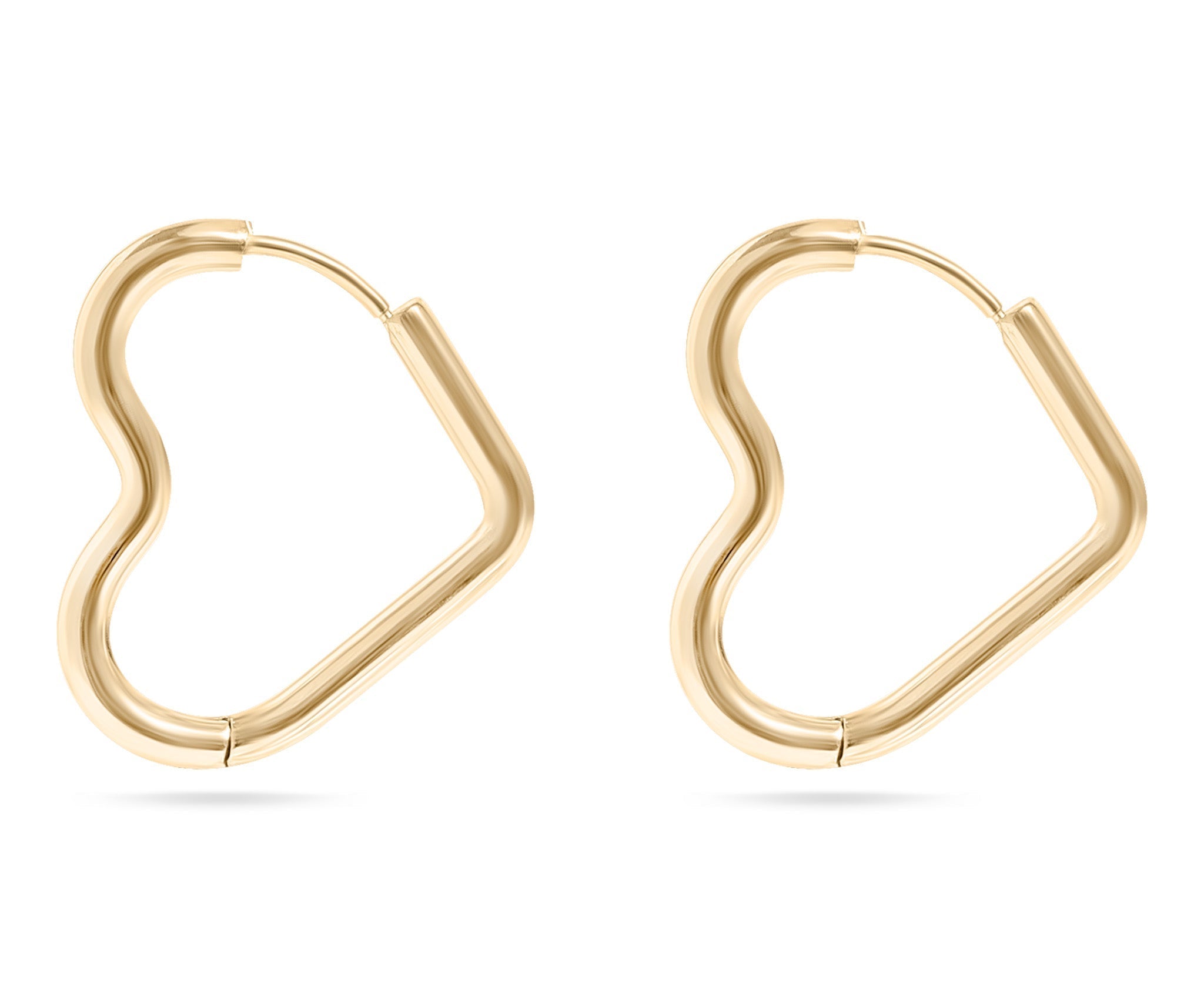 Heart Huggie Earrings – 18K Gold Plated Lightweight Stainless Steel Hoops - Earring | Sunflower Soul Boutique