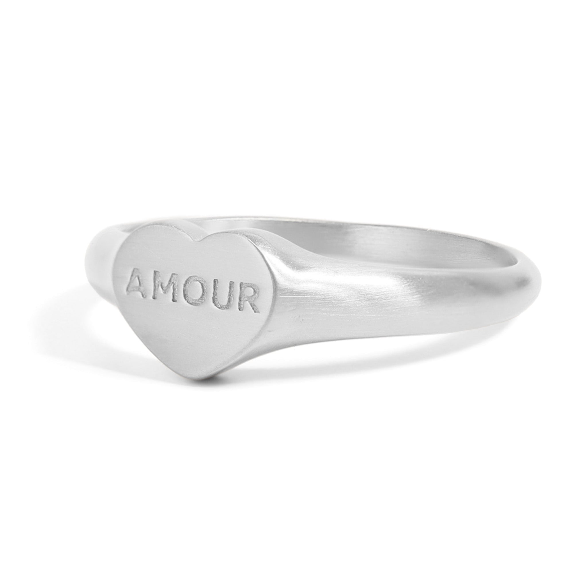 Heart Signet Ring – 18K Gold PVD Stainless Steel Polished Metal Band - Rings | Sunflower Soul Boutique