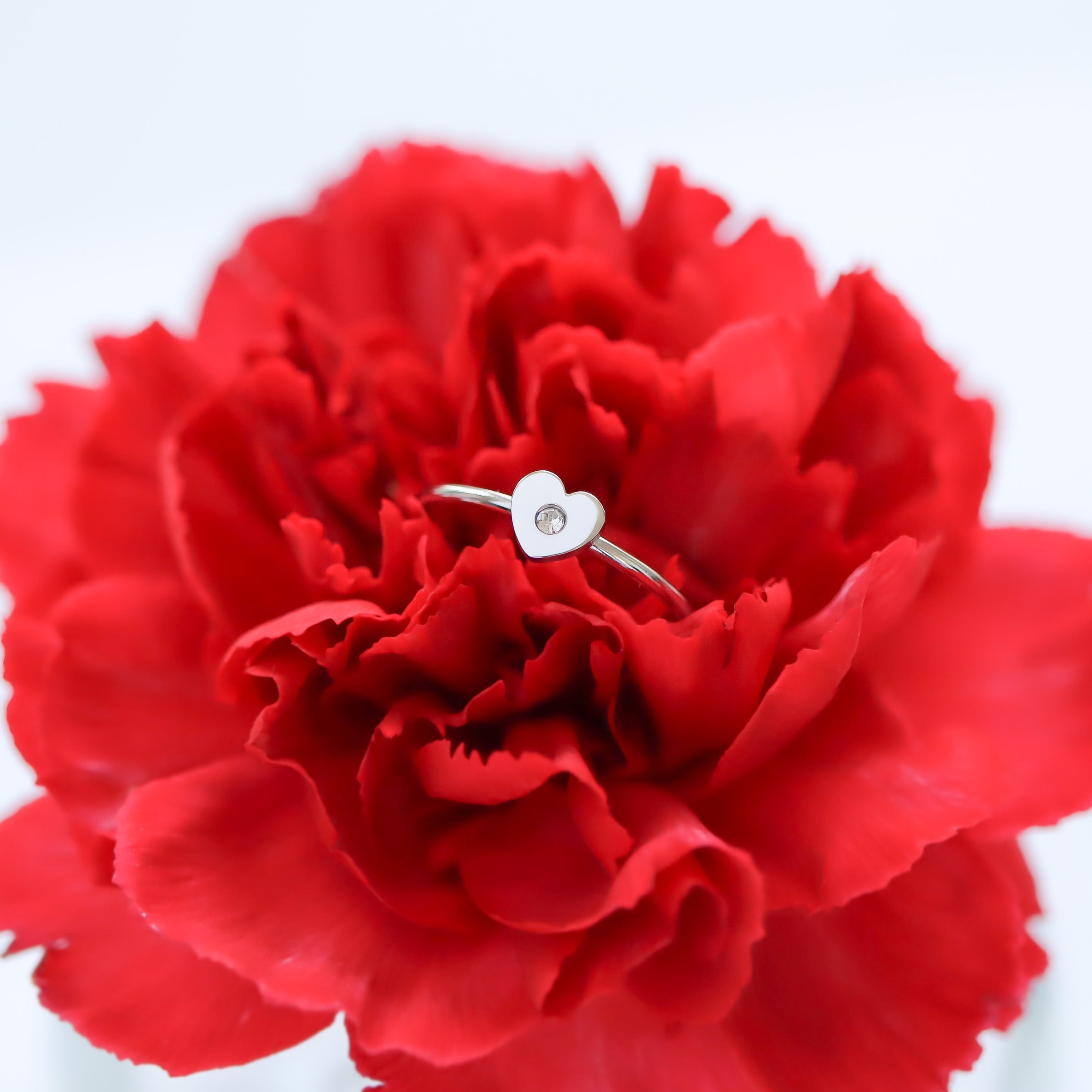 18K Gold Heart Ring – Durable Stainless Steel Waterproof CZ Jewelry