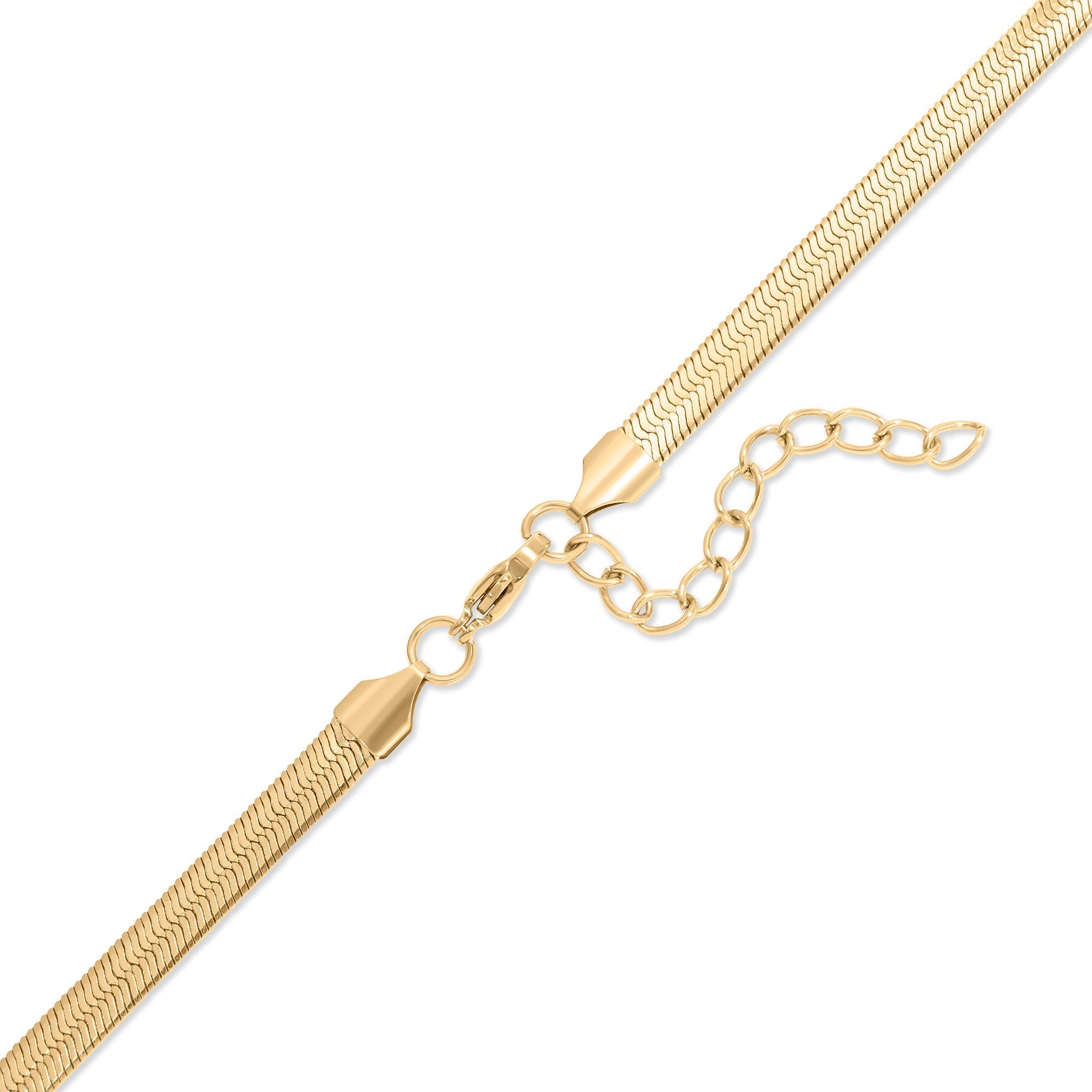 Herringbone Charm Keeper – 18K Gold Stainless Steel Necklace With Durable Charm Holder - Necklace | Sunflower Soul Boutique