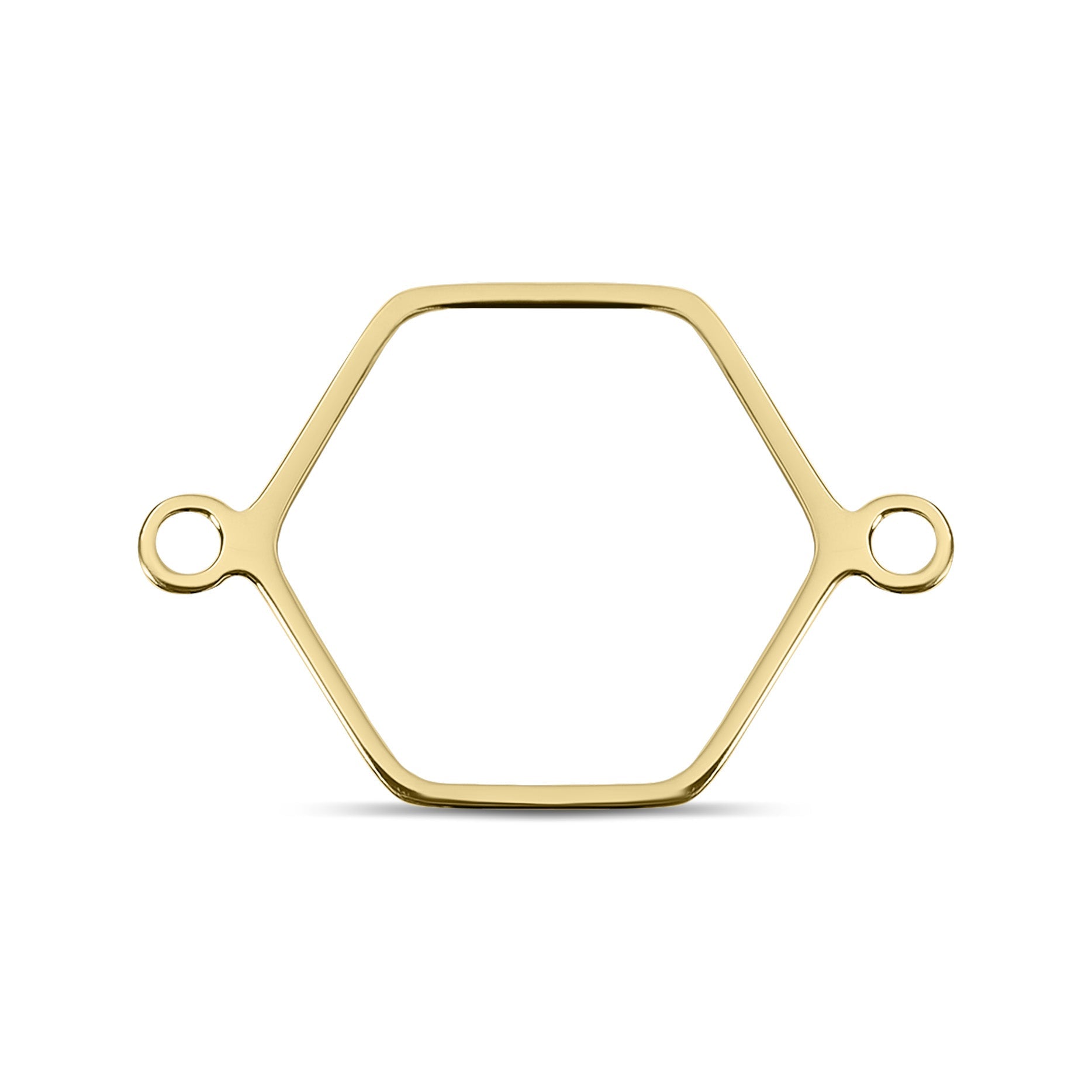 Hexagon Connector Charms – 18K Gold PVD Coated Stainless Steel Jewelry Connectors - Charms | Sunflower Soul Boutique