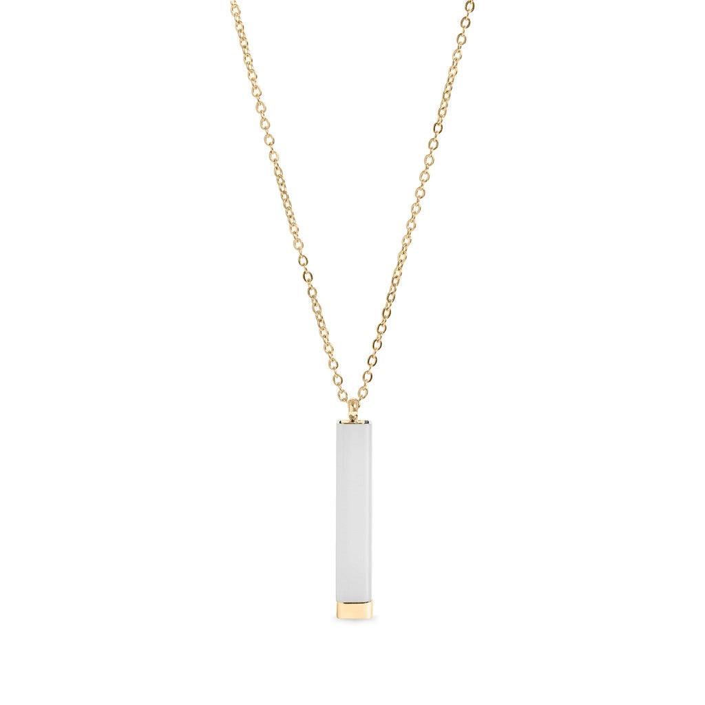 Hidden Message Necklace – Gold Sliding Bar Stainless Steel Pendant Gift - Necklaces | Sunflower Soul Boutique