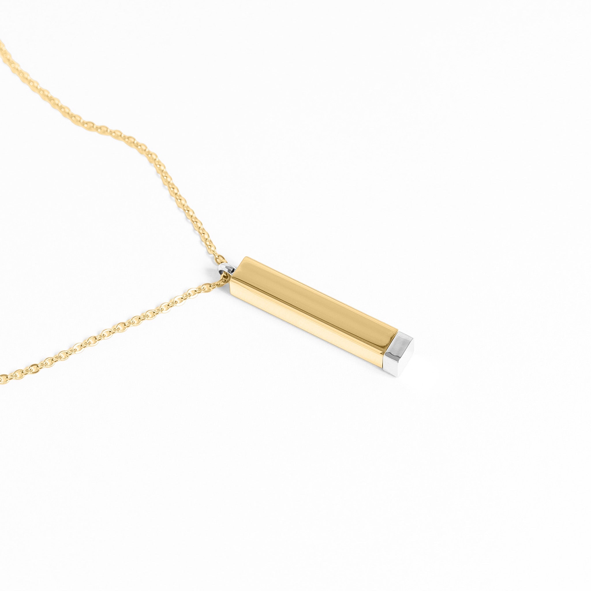 Hidden Message Necklace – Gold Sliding Bar Stainless Steel Pendant Gift - Necklaces | Sunflower Soul Boutique