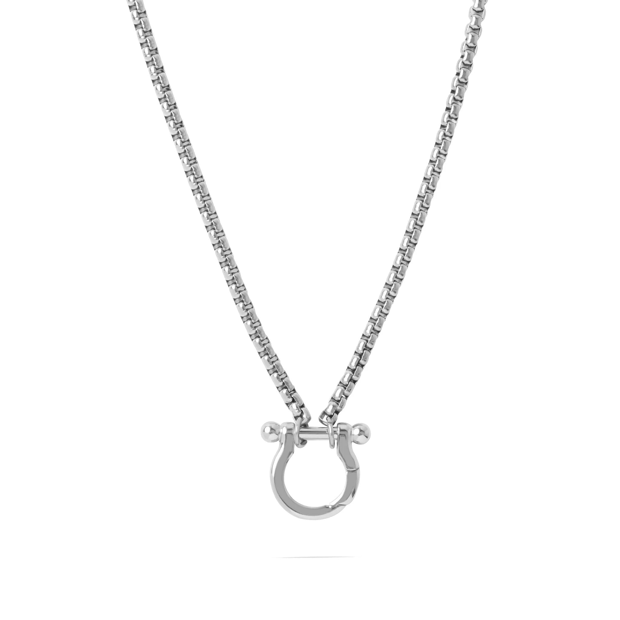 Horse Shoe Carabiner Necklace – Gold Charm Holder | Adjustable Chain Necklace - Necklaces | Sunflower Soul Boutique