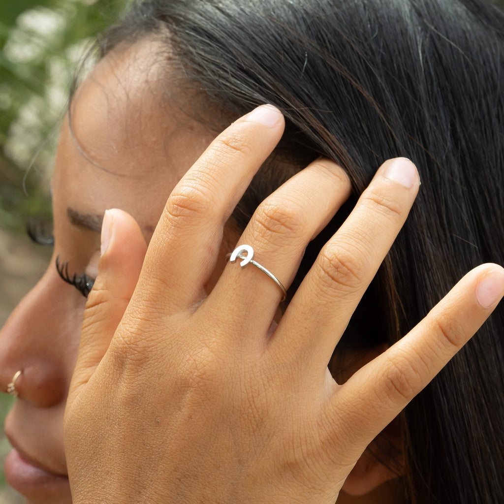 Horseshoe Symbol Ring - 18K Gold Stainless Steel | Hypoallergenic Stackable Jewelry - Ring | Sunflower Soul Boutique