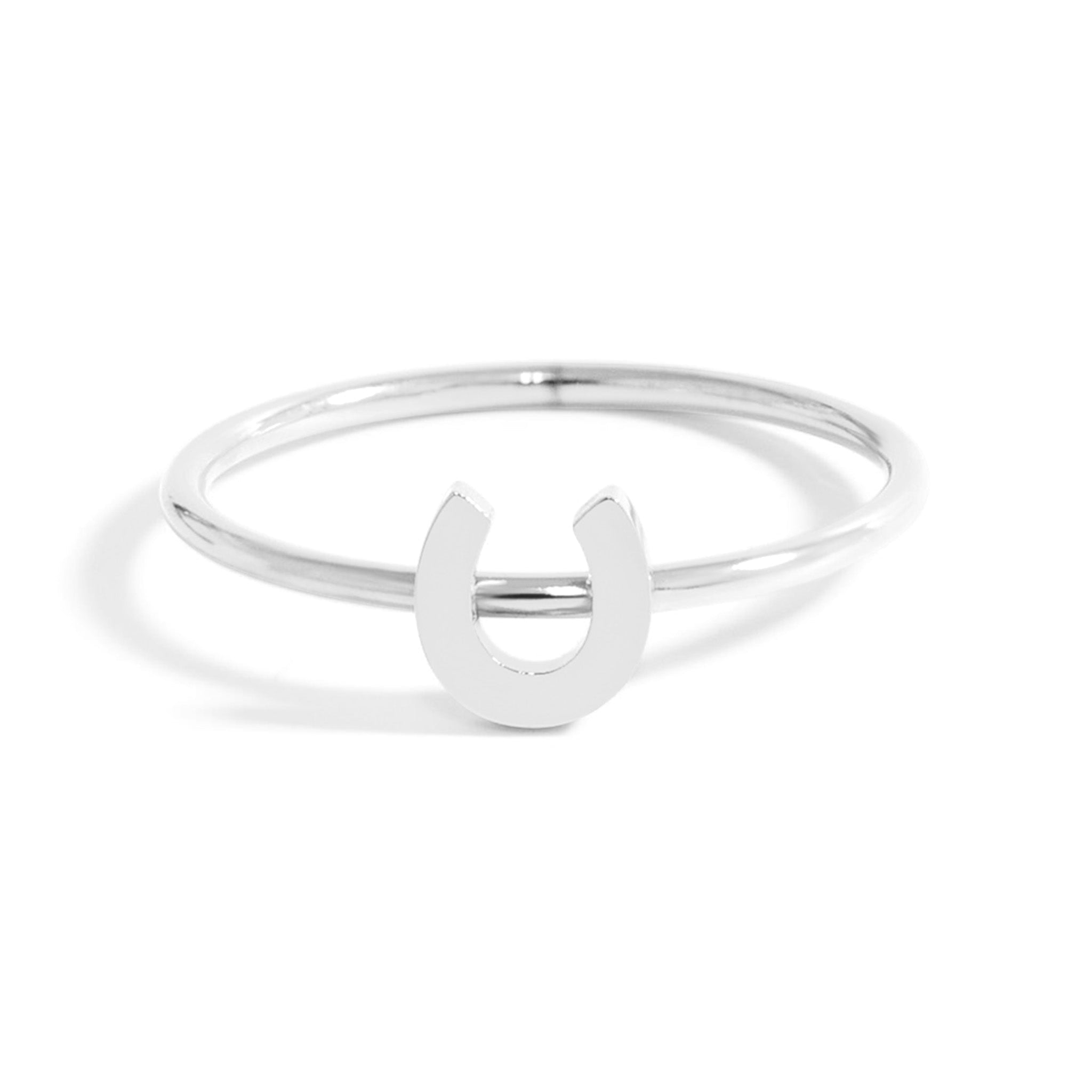 Horseshoe Symbol Ring - 18K Gold Stainless Steel | Hypoallergenic Stackable Jewelry - Ring | Sunflower Soul Boutique